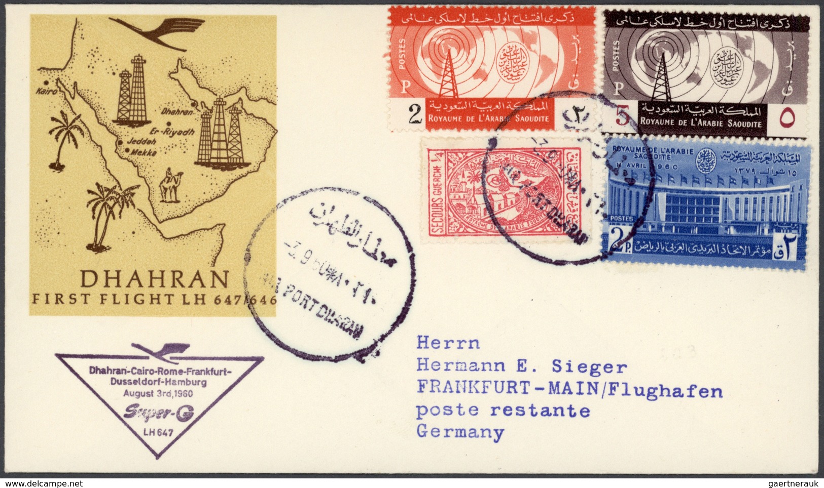 24811 Flugpost Deutschland: 1955/1963, Lufthansa-Erstflüge, Sammlung Von Ca. 310 Augenscheinlich Nur Versc - Poste Aérienne & Zeppelin