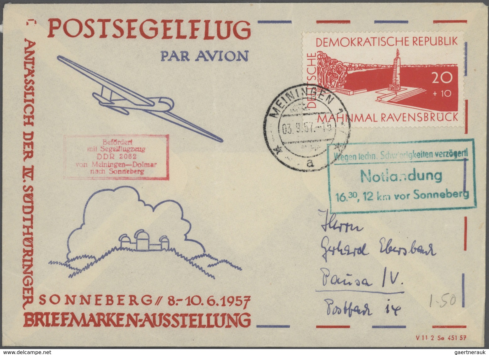 24812 Flugpost Deutschland: 1956 - 1980 (ca.), DDR, Posten Von über 570 Speziellen Flugbelegen, Sehr Viele - Poste Aérienne & Zeppelin