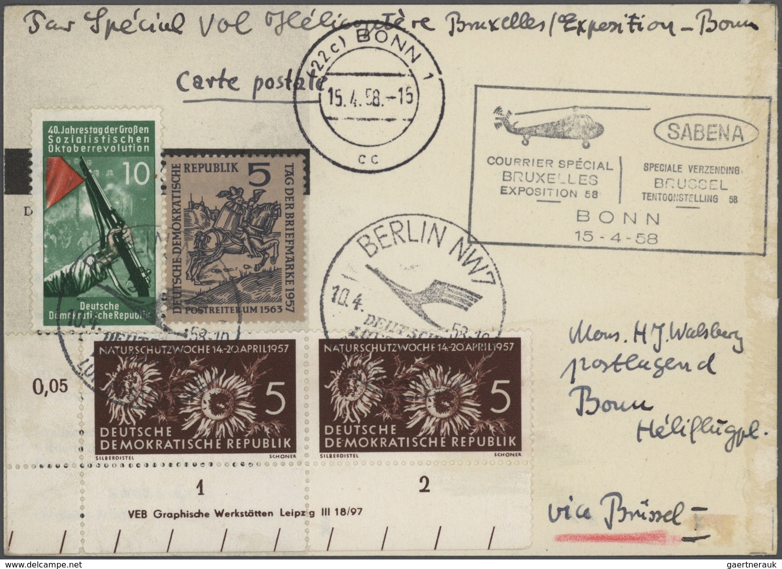 24812 Flugpost Deutschland: 1956 - 1980 (ca.), DDR, Posten von über 570 speziellen Flugbelegen, sehr viele