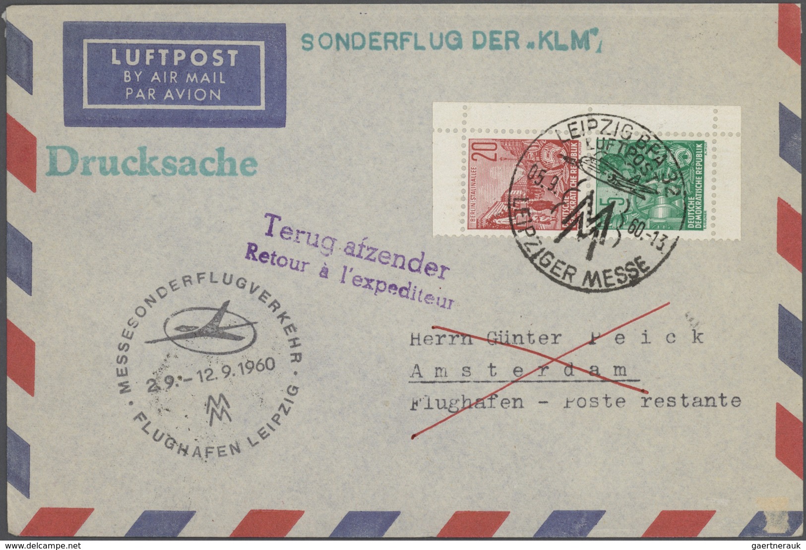 24812 Flugpost Deutschland: 1956 - 1980 (ca.), DDR, Posten von über 570 speziellen Flugbelegen, sehr viele