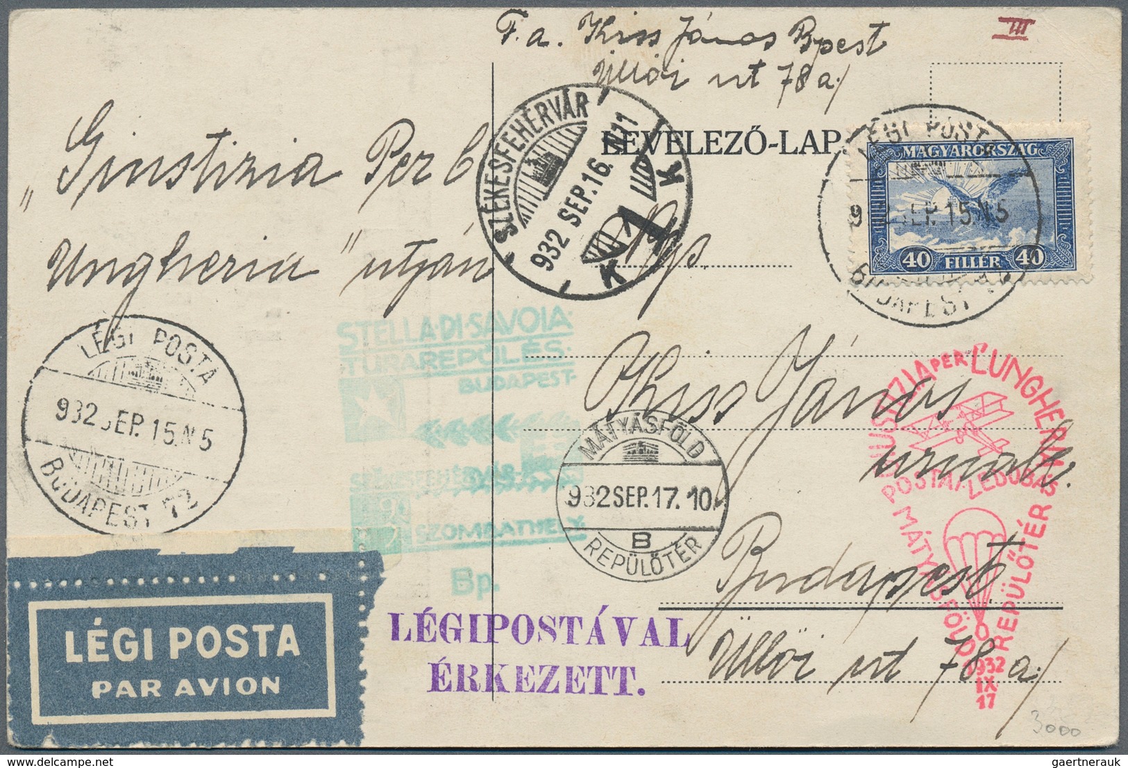 24813 Flugpost Europa: 1909/1940 (ca.), Accumulation In Two Albums With About 220 Mostly Airmail Covers Wi - Autres - Europe