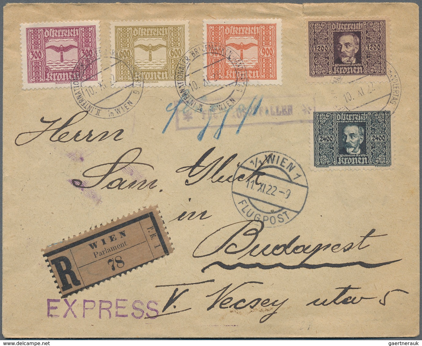 24813 Flugpost Europa: 1909/1940 (ca.), Accumulation In Two Albums With About 220 Mostly Airmail Covers Wi - Autres - Europe