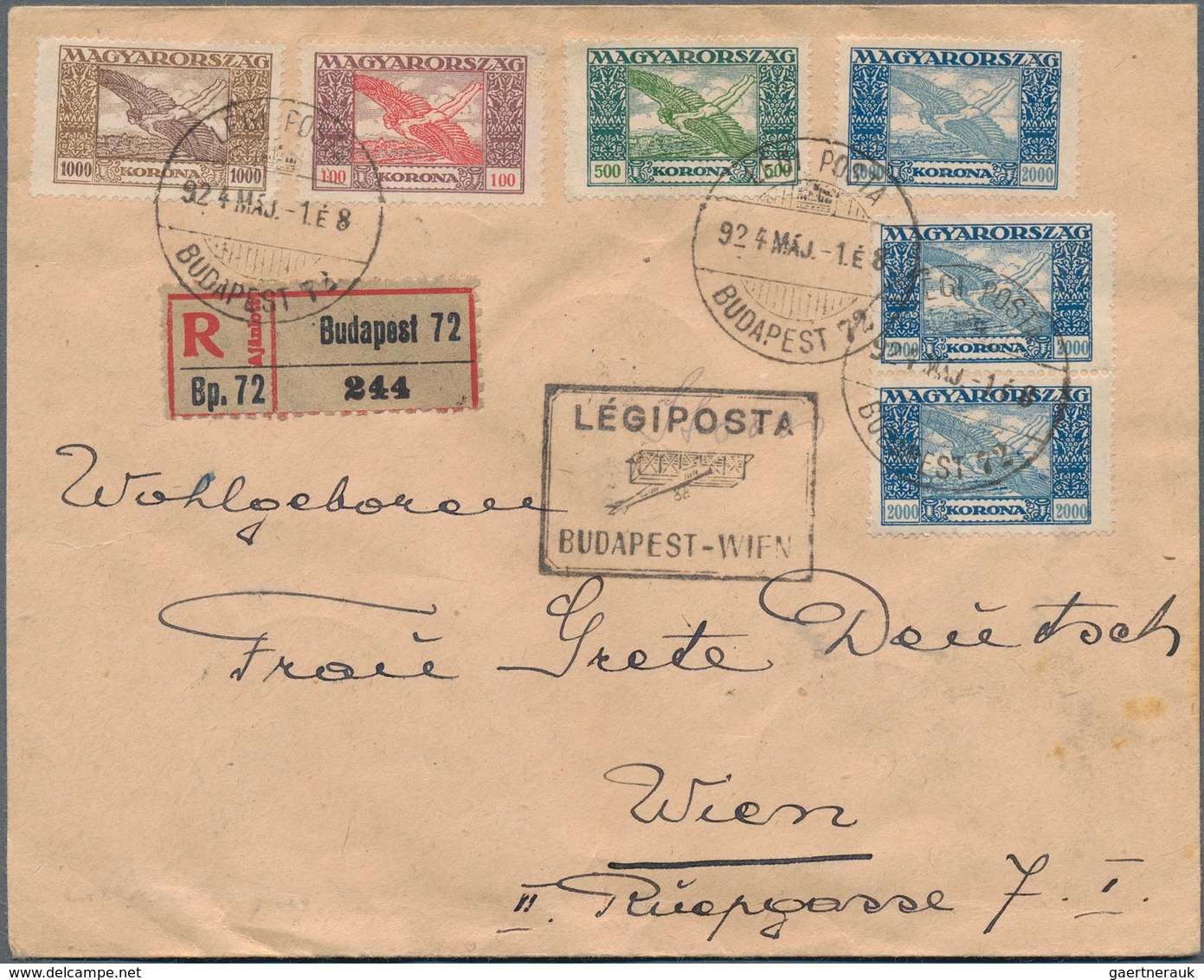 24813 Flugpost Europa: 1909/1940 (ca.), accumulation in two albums with about 220 mostly airmail covers wi