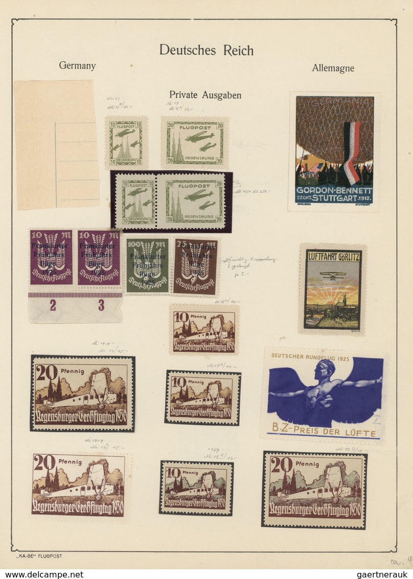 24814 Flugpost Europa: 1910/1933 (ca.), Collection Of Apprx. 100 Vignettes/semi-officials/private Issues, - Autres - Europe