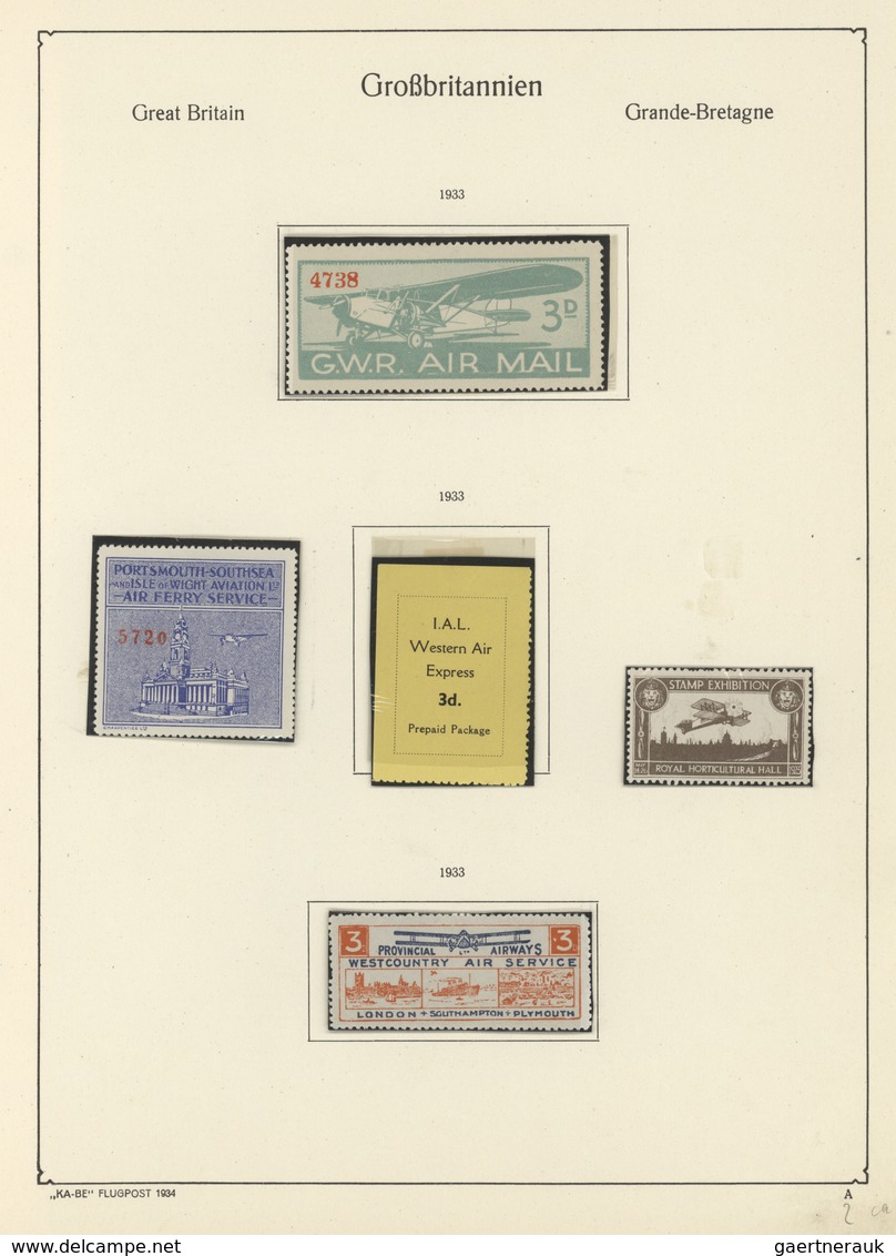 24814 Flugpost Europa: 1910/1933 (ca.), Collection Of Apprx. 100 Vignettes/semi-officials/private Issues, - Autres - Europe