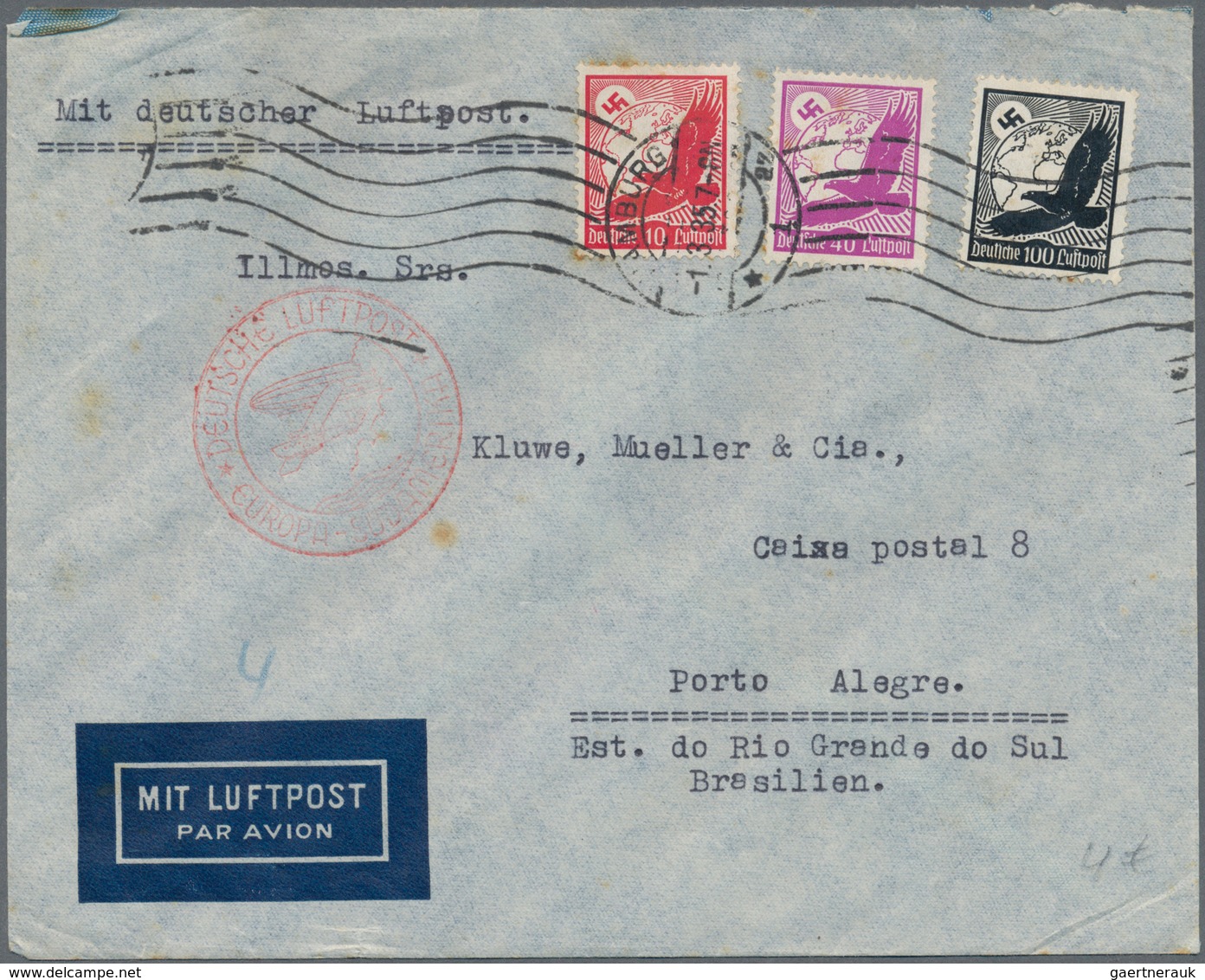 24831 Flugpost Alle Welt: 1900/2000, Huge Collection Of International Airmail Covers In Over 100 Albums, I - Autres & Non Classés