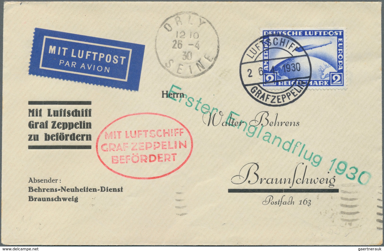24833 Flugpost Alle Welt: 1929/1970 (ca.), Assortment Of 200 Flight Covers/cards From Two Zeppelin Covers, - Autres & Non Classés