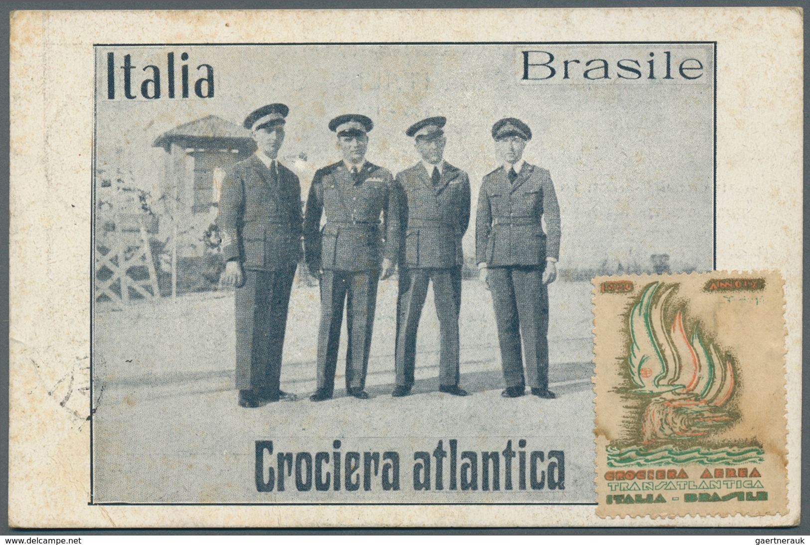 24834 Flugpost Alle Welt: 1930/1931, CROCIERA ATLANTICA ITALIA-BRASILE, Two Picture Cards With Correspondi - Autres & Non Classés