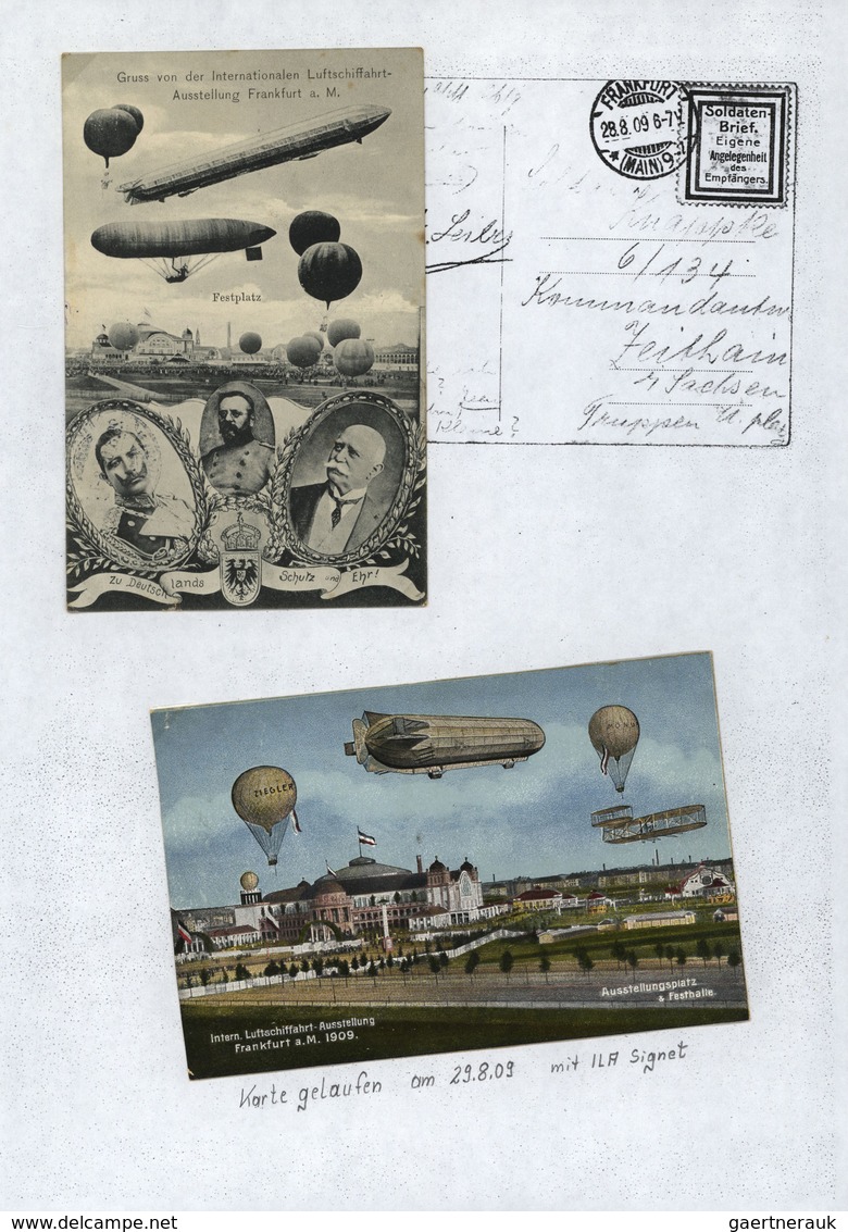 24839 Zeppelinpost Deutschland: 1900/2000, interesting collection, chronolgically sorted in 7 volumes, inc