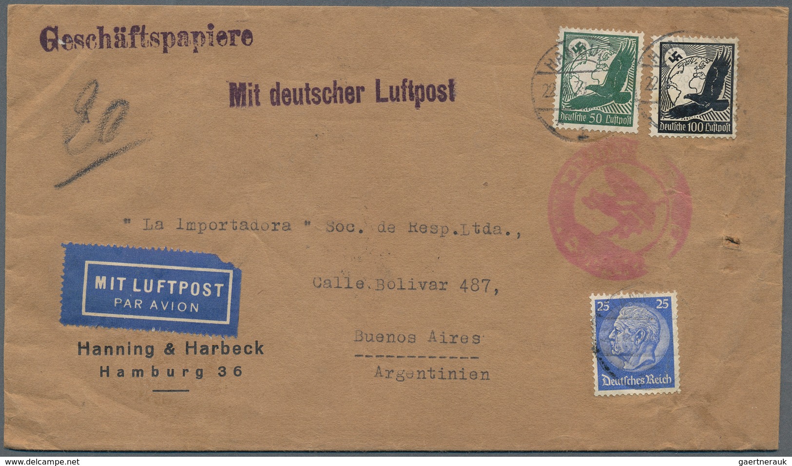 24840 Zeppelinpost Deutschland: 1909/37, Sammlung inkl. Doubletten mit ca. Zeppelin- und Luftpostbelege, d