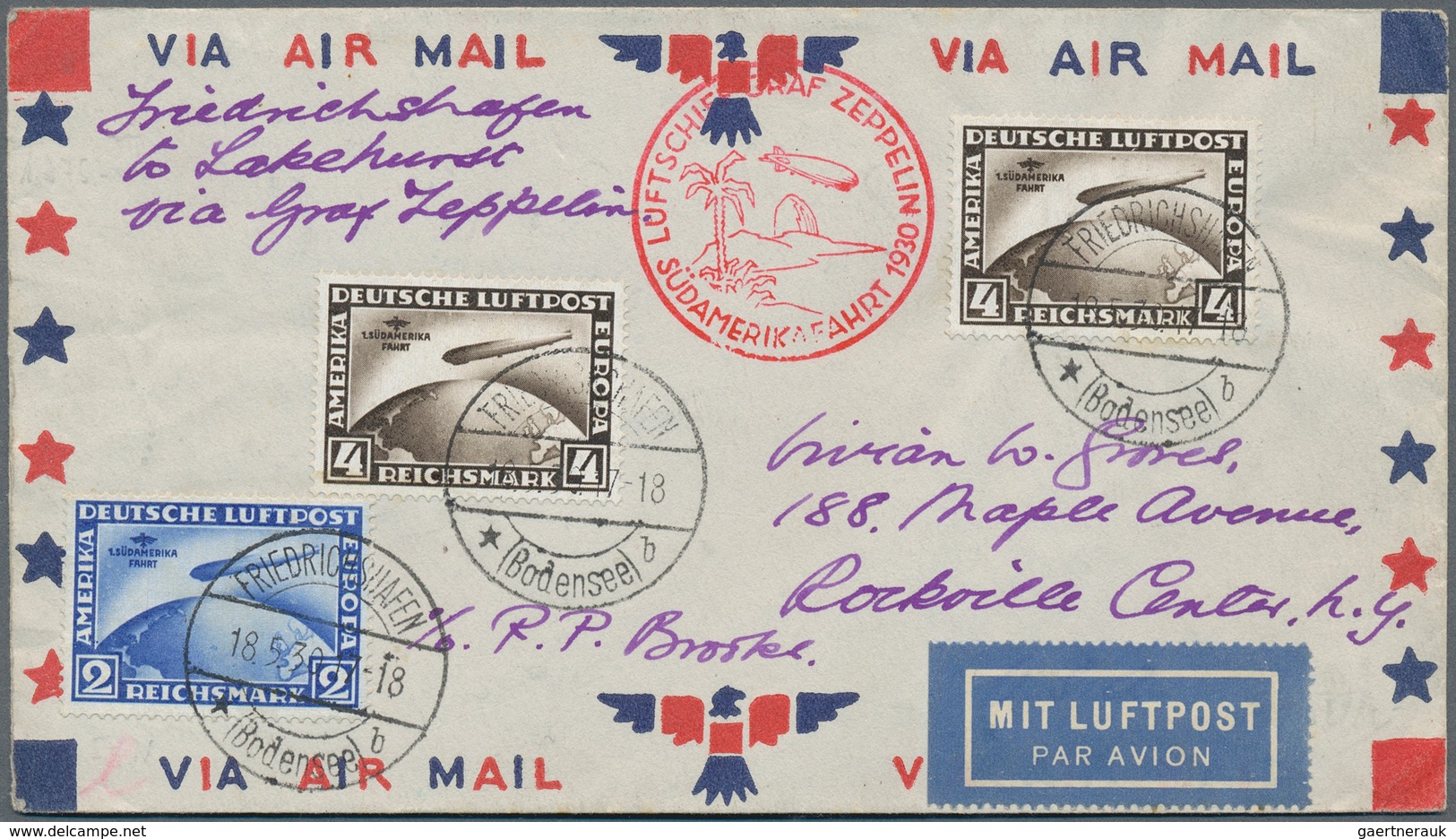 24841 Zeppelinpost Deutschland: 1912/1936, Umfangreicher Sammlungsbestand Inkl. Etwas Flugpost Mit Ca. 85 - Poste Aérienne & Zeppelin