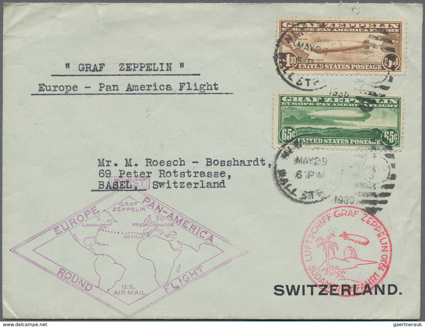 24841 Zeppelinpost Deutschland: 1912/1936, umfangreicher Sammlungsbestand inkl. etwas Flugpost mit ca. 85