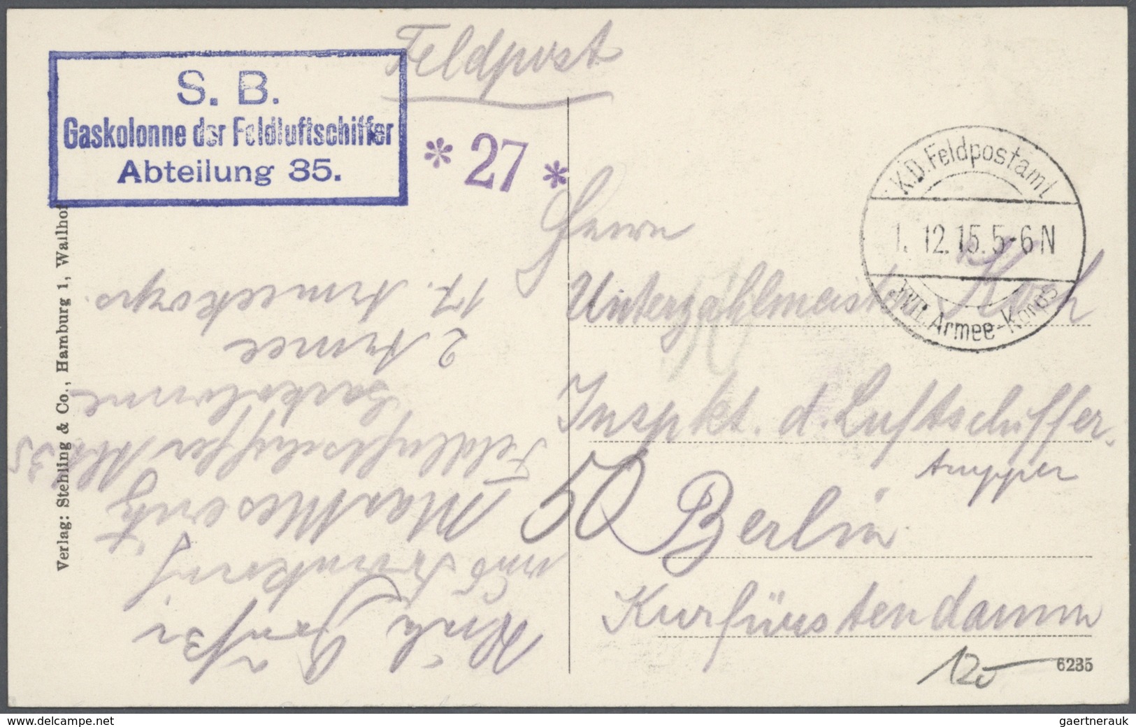 24842 Zeppelinpost Deutschland: 1912/1930, Sammlung Von Knapp 100 Belegen Mit Feldpost/Luftschiffstempel B - Poste Aérienne & Zeppelin