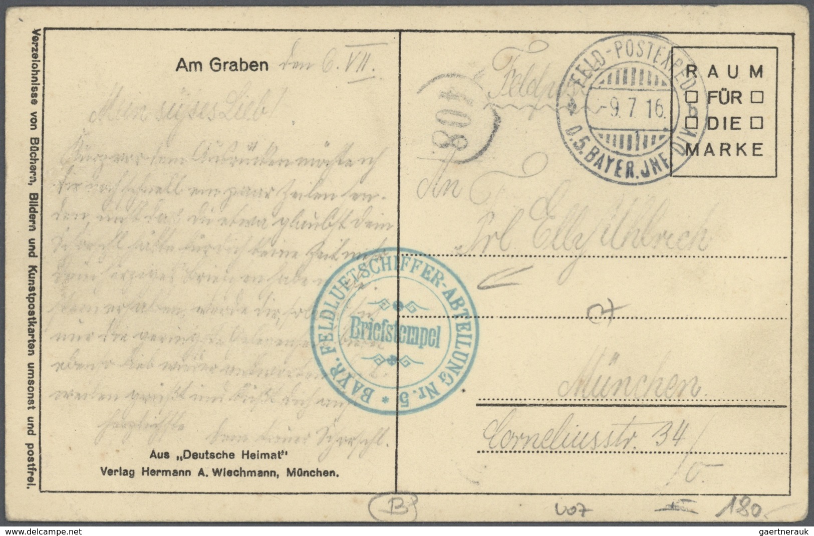 24842 Zeppelinpost Deutschland: 1912/1930, Sammlung Von Knapp 100 Belegen Mit Feldpost/Luftschiffstempel B - Poste Aérienne & Zeppelin