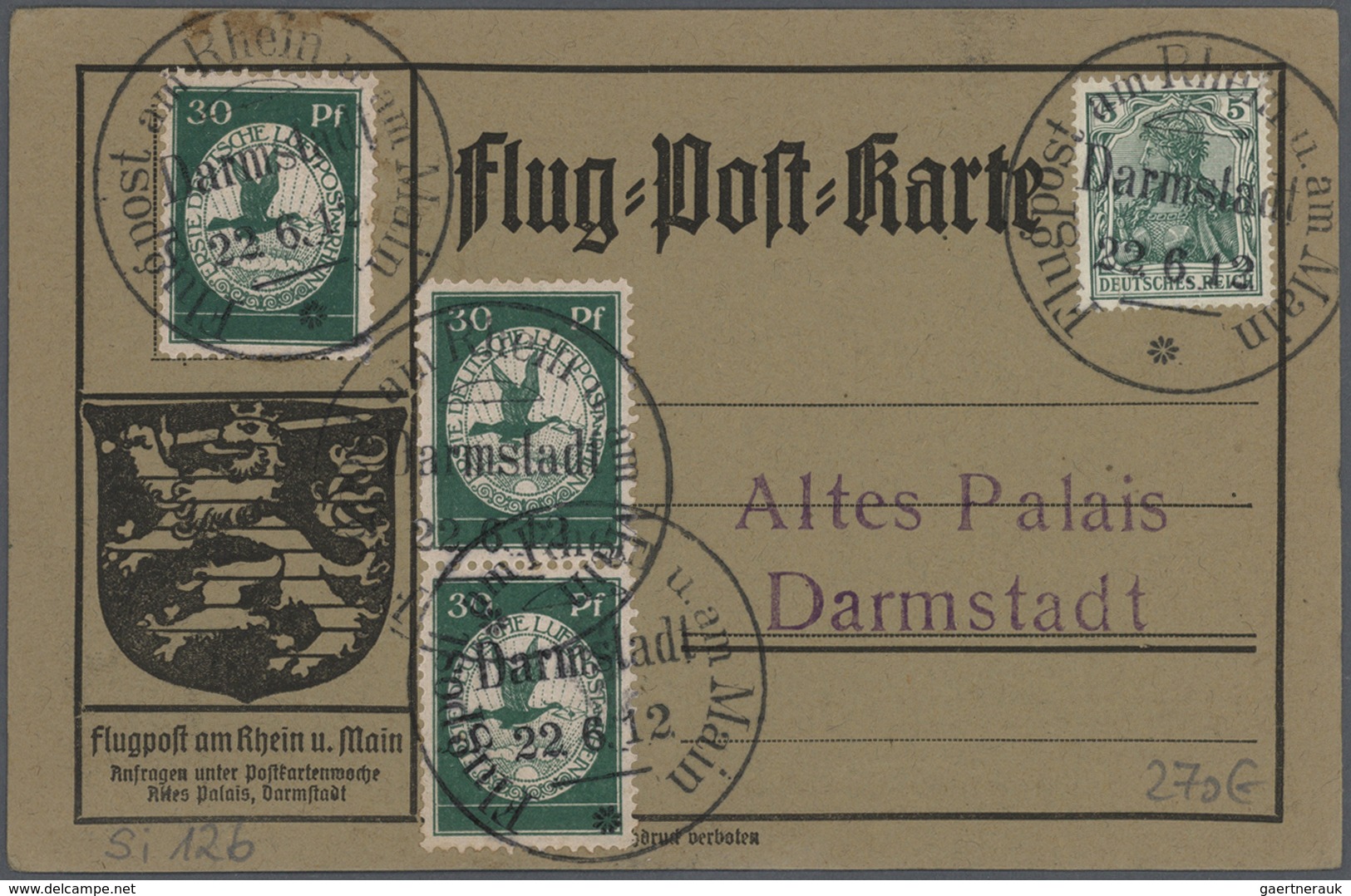 24842 Zeppelinpost Deutschland: 1912/1930, Sammlung von knapp 100 Belegen mit Feldpost/Luftschiffstempel b
