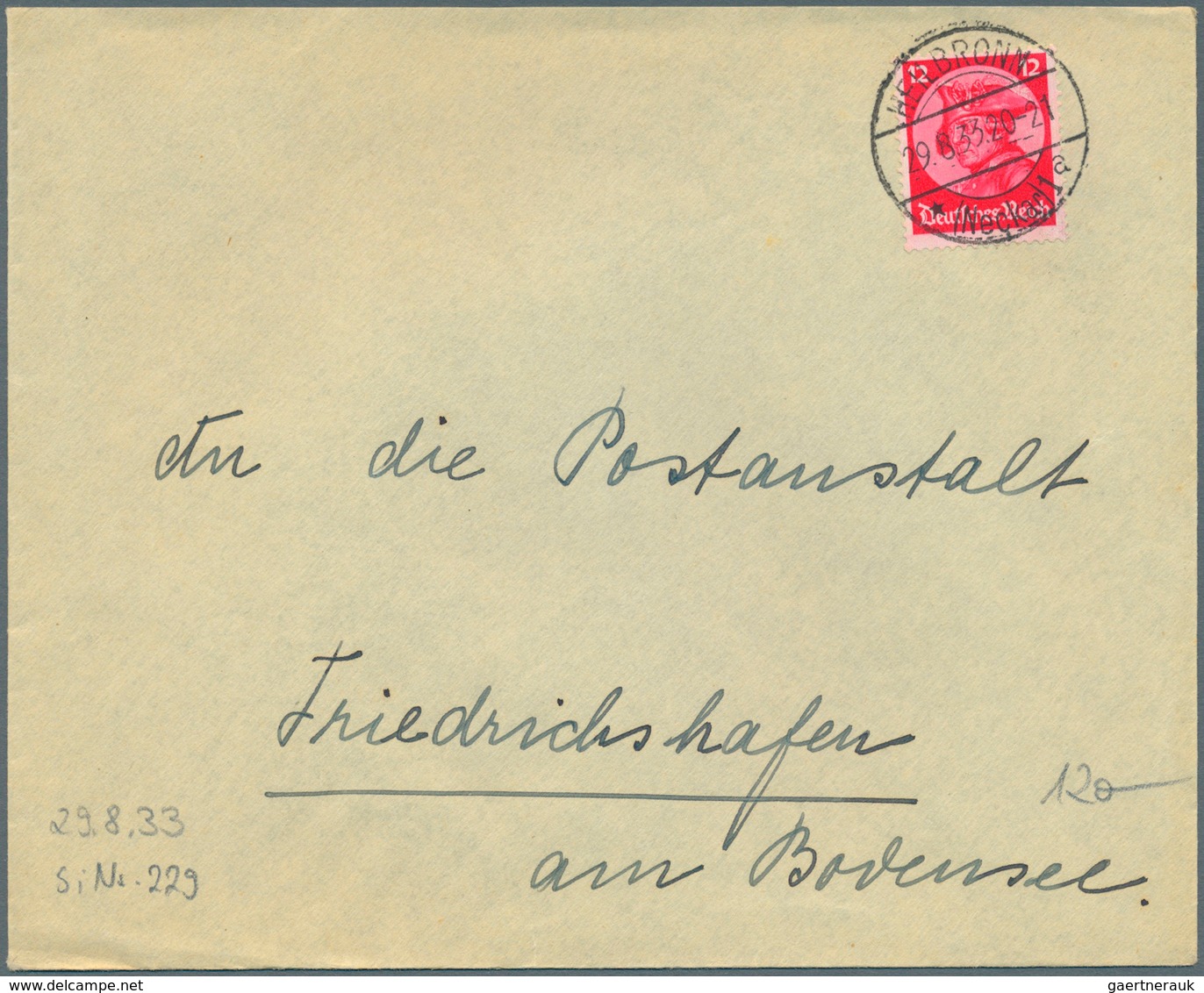 24845 Zeppelinpost Deutschland: 1929/33, 125 Briefe adressiert nach Friedrichshafen an das dortige Postamt