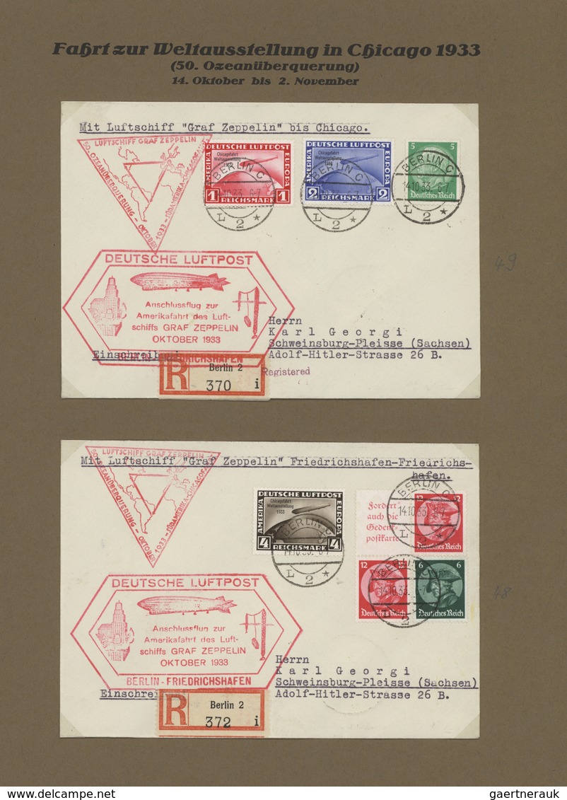 24846 Zeppelinpost Deutschland: 1930/1937, umfangreiche Sammlung mit ca. 275 Briefen und Karten inkl. weni