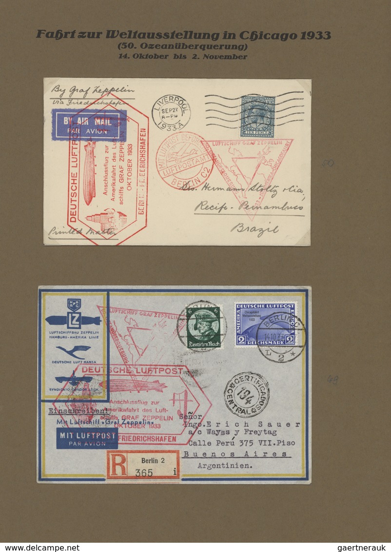 24846 Zeppelinpost Deutschland: 1930/1937, umfangreiche Sammlung mit ca. 275 Briefen und Karten inkl. weni