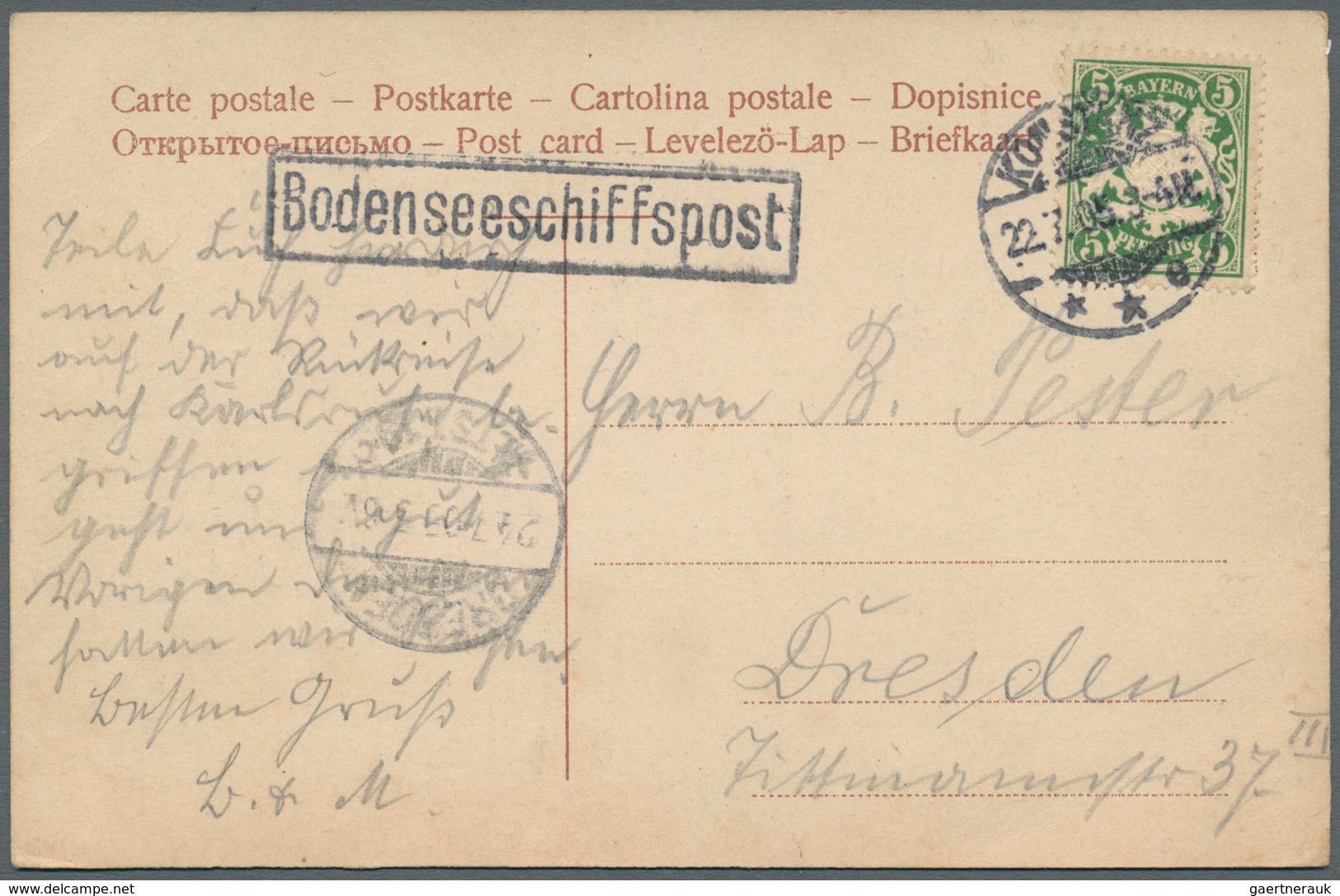 24850 Bodenseeschiffspost: 1896/1975, Sammlung Von 92 Schiffspostbelegen Aus Württemberg, Bayern, übriges - Autres & Non Classés