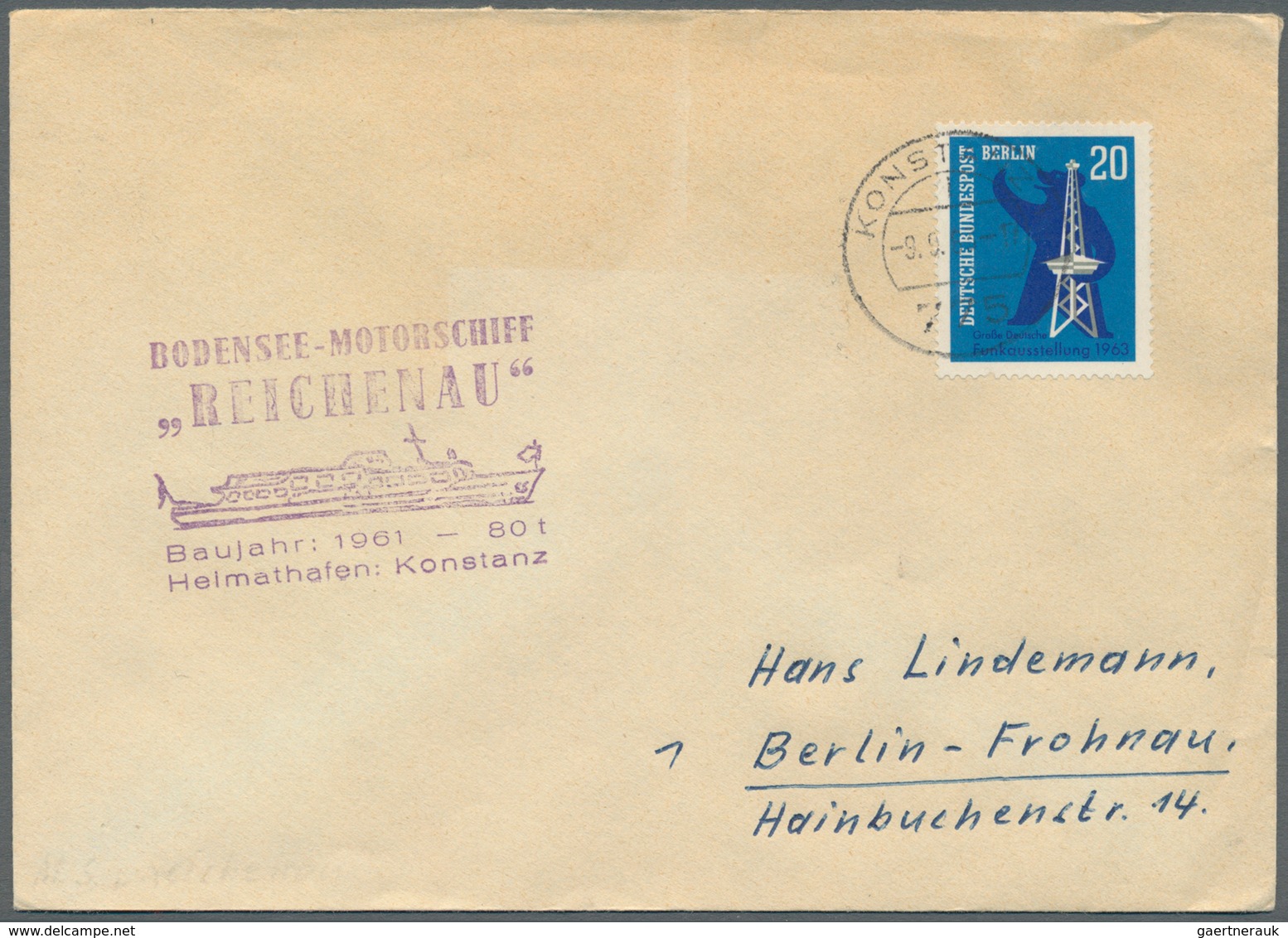 24850 Bodenseeschiffspost: 1896/1975, Sammlung Von 92 Schiffspostbelegen Aus Württemberg, Bayern, übriges - Autres & Non Classés