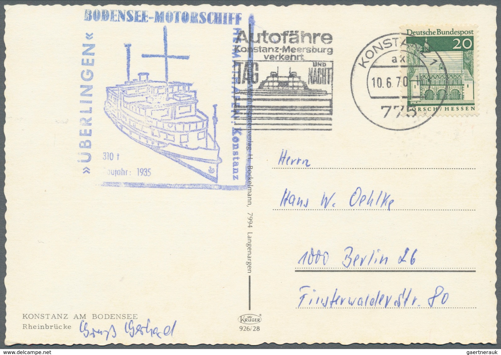 24850 Bodenseeschiffspost: 1896/1975, Sammlung von 92 Schiffspostbelegen aus Württemberg, Bayern, übriges