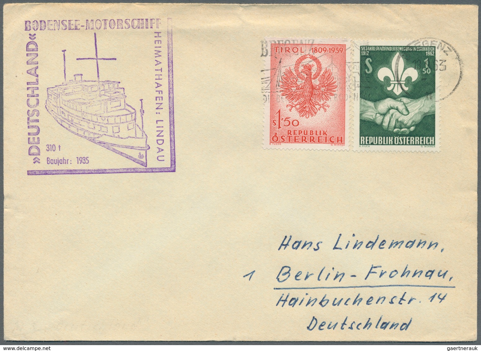 24850 Bodenseeschiffspost: 1896/1975, Sammlung von 92 Schiffspostbelegen aus Württemberg, Bayern, übriges
