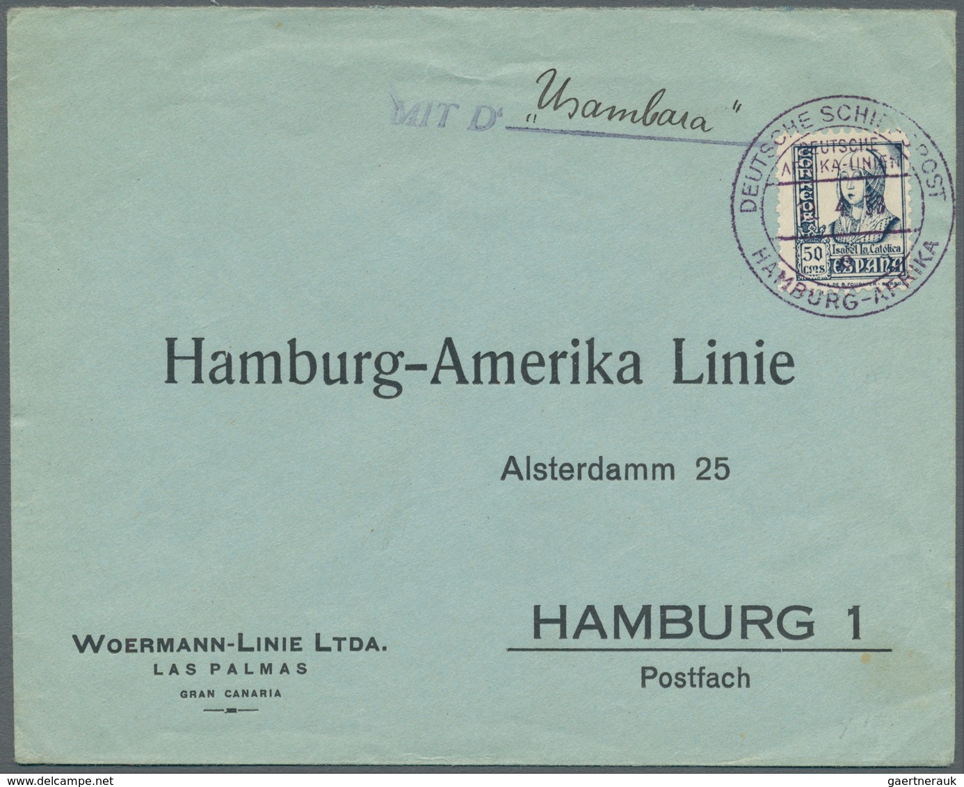 24851 Schiffspost Deutschland: 1894/1939, Hochinteressante Sammlung Von Ca. 100 Belegen Mit SCHIFFSPOST-ST - Briefe U. Dokumente