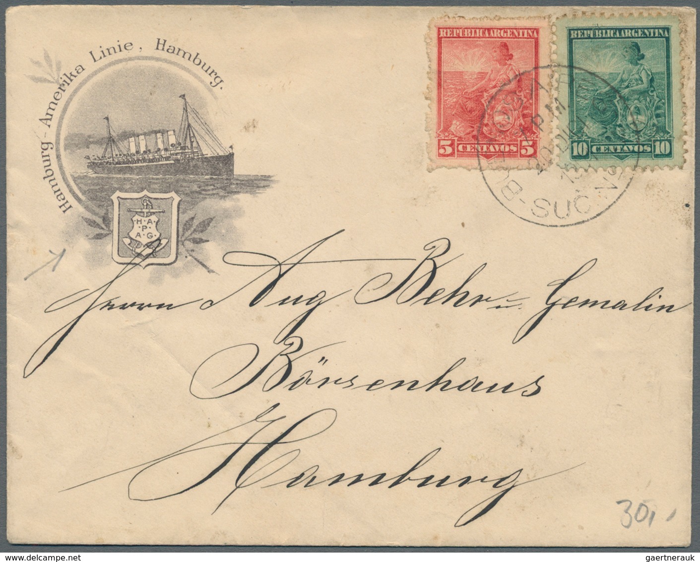 24851 Schiffspost Deutschland: 1894/1939, hochinteressante Sammlung von ca. 100 Belegen mit SCHIFFSPOST-ST