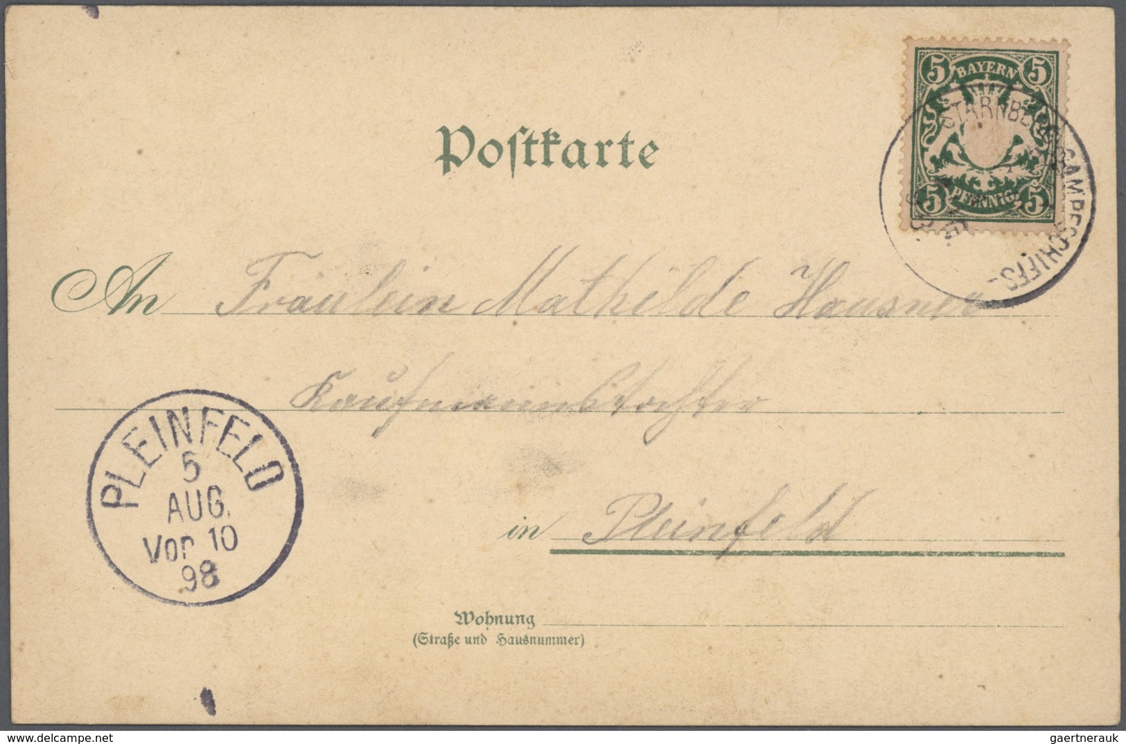 24852 Schiffspost Deutschland: ab 1896 Partie Schiffahrt auf der Elbe, Donau, Rhein, sowie viele Starnberg