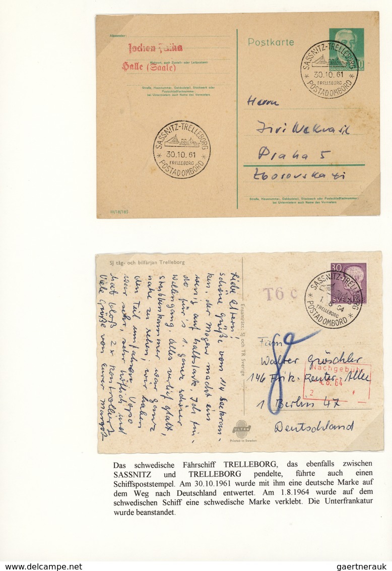 24854 Schiffspost Deutschland: 1900/1994, Sammlung Von über 530 Schiffspostbelegen Mit Eindeutigem Schwerp - Lettres & Documents