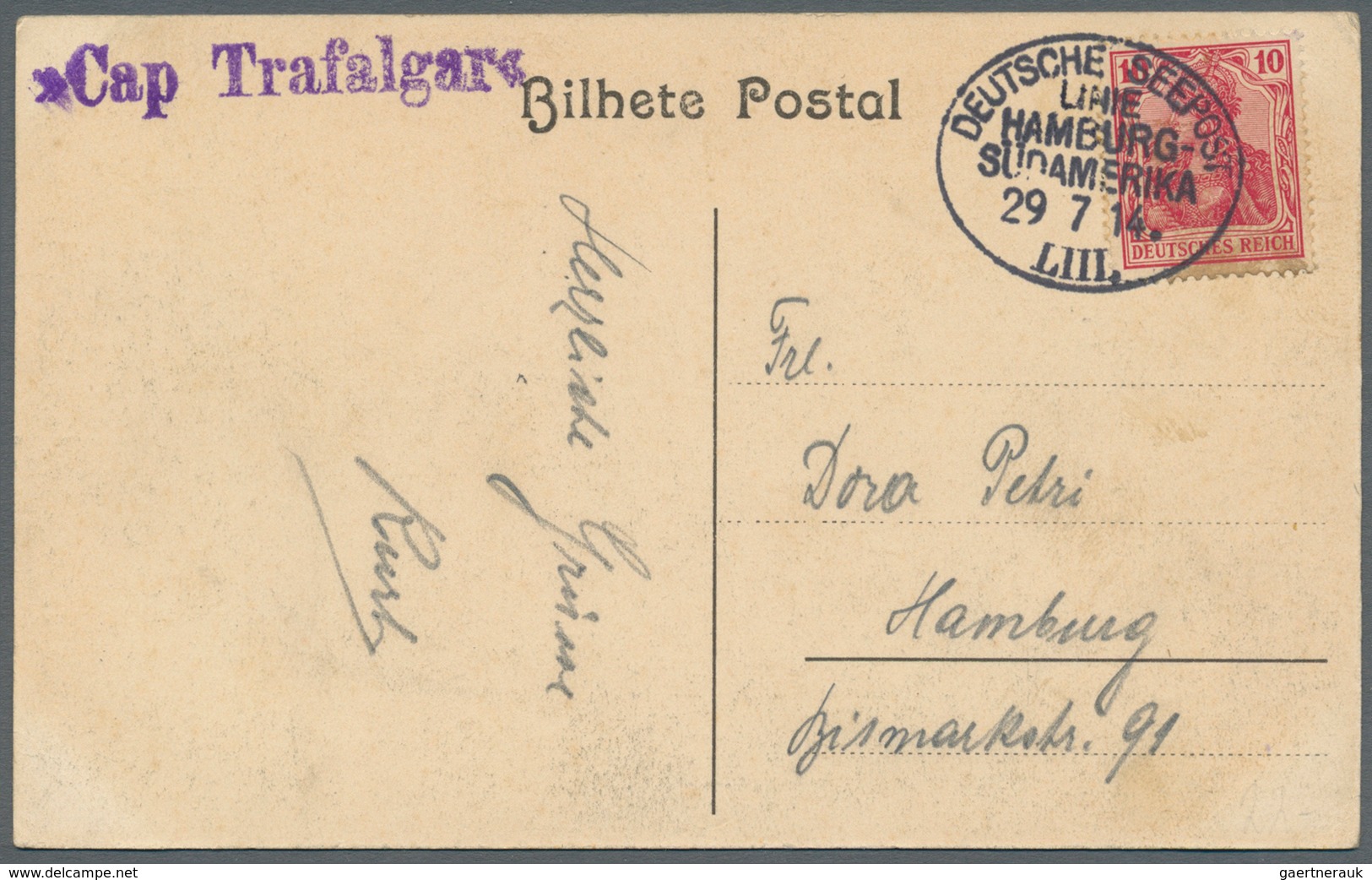 24855 Schiffspost Deutschland: 1900/1939, Kleine Sammlung Mit Ca. 50 Briefen Und Karten Inkl. Einiger Unge - Lettres & Documents
