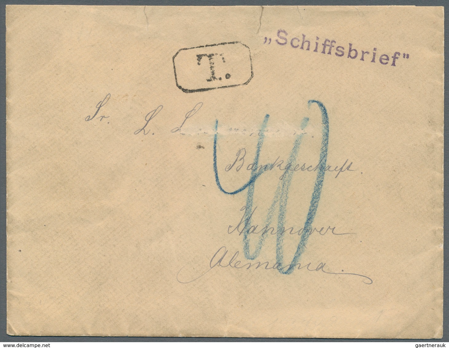 24855 Schiffspost Deutschland: 1900/1939, Kleine Sammlung Mit Ca. 50 Briefen Und Karten Inkl. Einiger Unge - Storia Postale