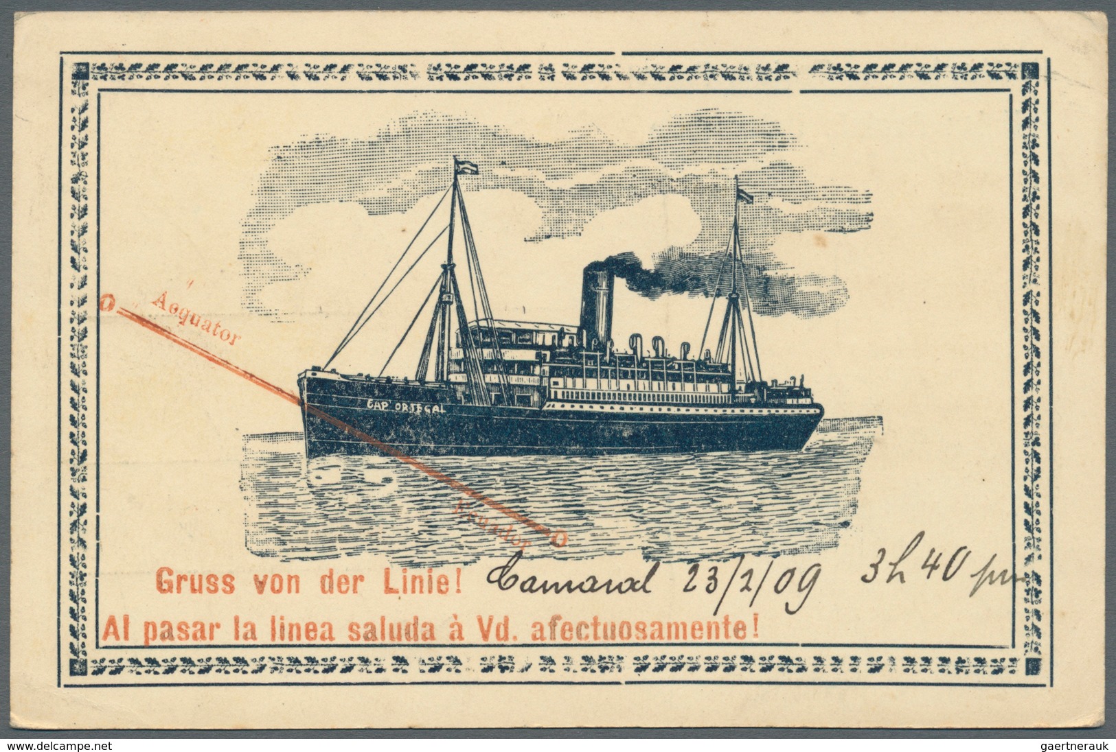 24855 Schiffspost Deutschland: 1900/1939, Kleine Sammlung Mit Ca. 50 Briefen Und Karten Inkl. Einiger Unge - Storia Postale