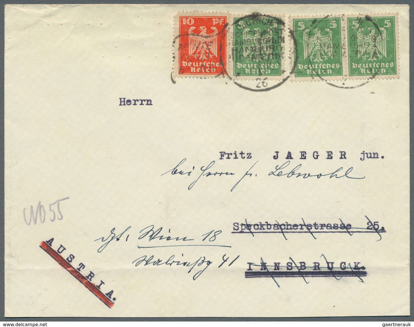 24855 Schiffspost Deutschland: 1900/1939, kleine Sammlung mit ca. 50 Briefen und Karten inkl. einiger unge