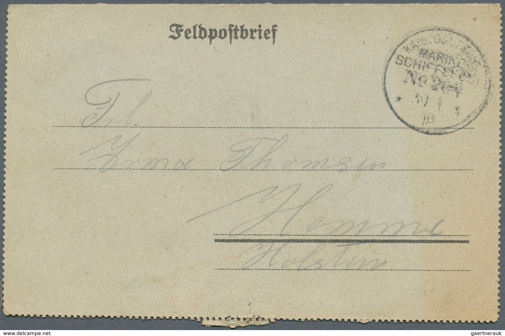 24856 Deutsche Schiffspost - Marine: 1890/1918, Partie von ca. 90 Belegen aus den verschiedensten Regionen