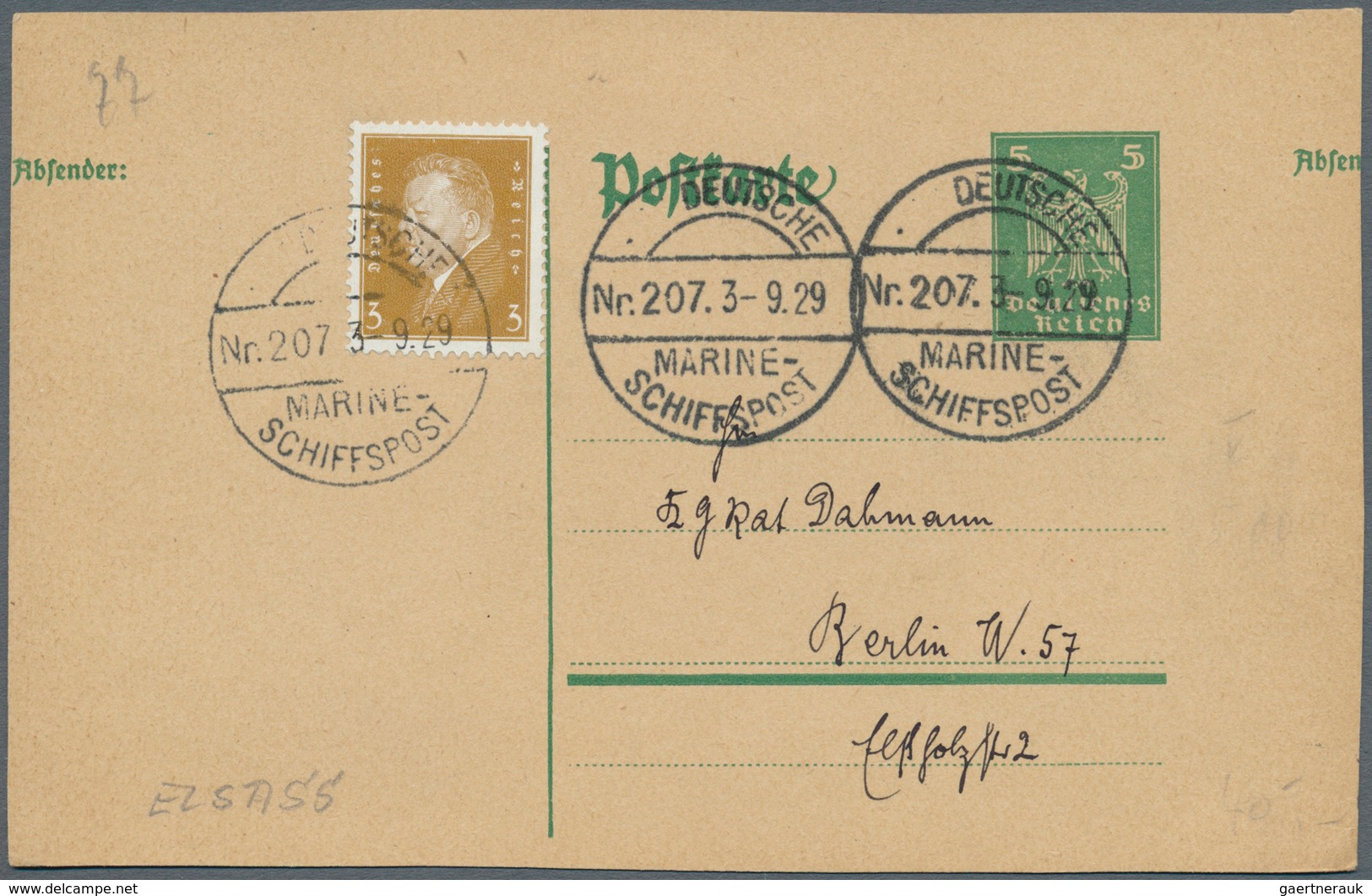 24861 Deutsche Schiffspost Im Ausland - Seepost: 1920/1945, Partie Von über 80 Belegen Mit Vielen Interess - Autres & Non Classés