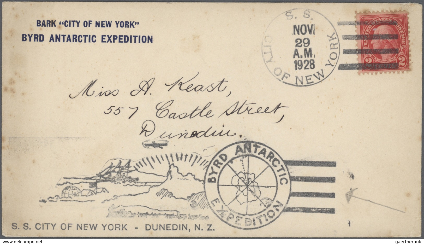 24936 Thematik: Antarktis / Antarctic: 1928/1930, 1. Richard E. Byrd-Expedition, Kleine Sammlung Mit 14 Br - Autres & Non Classés