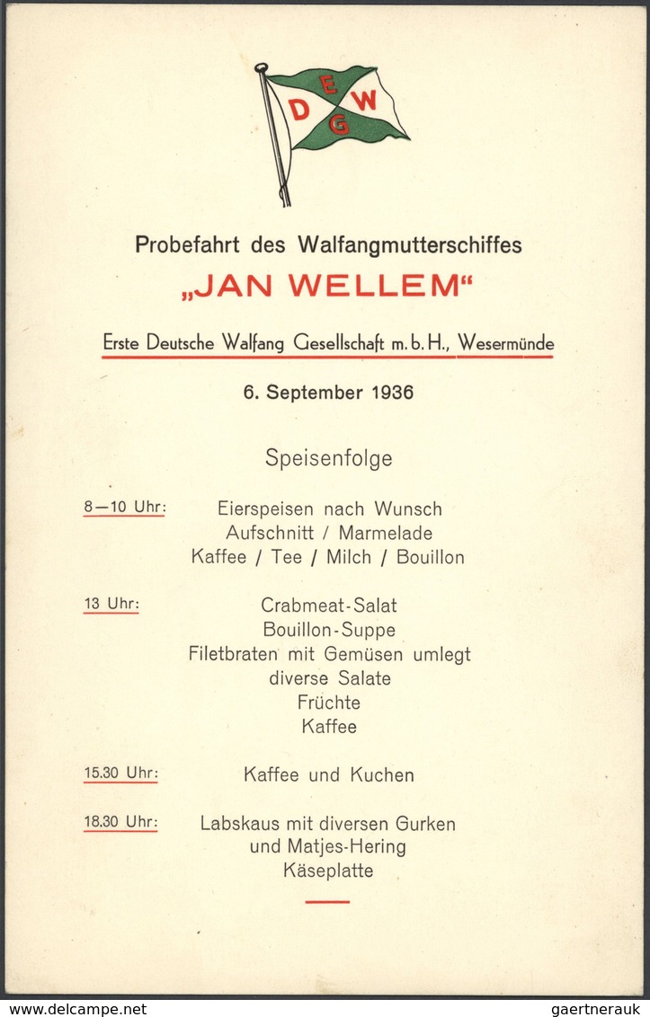 24942 Thematik: Antarktis / Antarctic: 1936: Walfang-Fahrt 1936 Mit Dem Walfangmutterschiff "Jan Wellem", - Autres & Non Classés