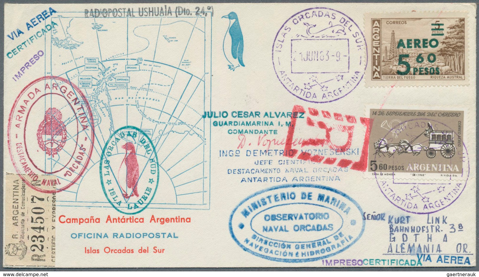 24944 Thematik: Antarktis / Antarctic: 1944/2007, ARGENTINEAN ACTIVITIES/MALVINAS/TIERRA DEL FUEGO, Collec - Autres & Non Classés