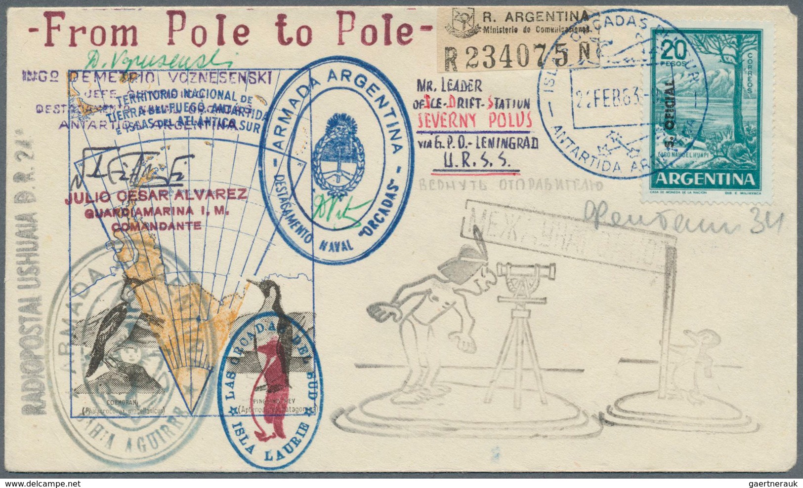 24944 Thematik: Antarktis / antarctic: 1944/2007, ARGENTINEAN ACTIVITIES/MALVINAS/TIERRA DEL FUEGO, collec