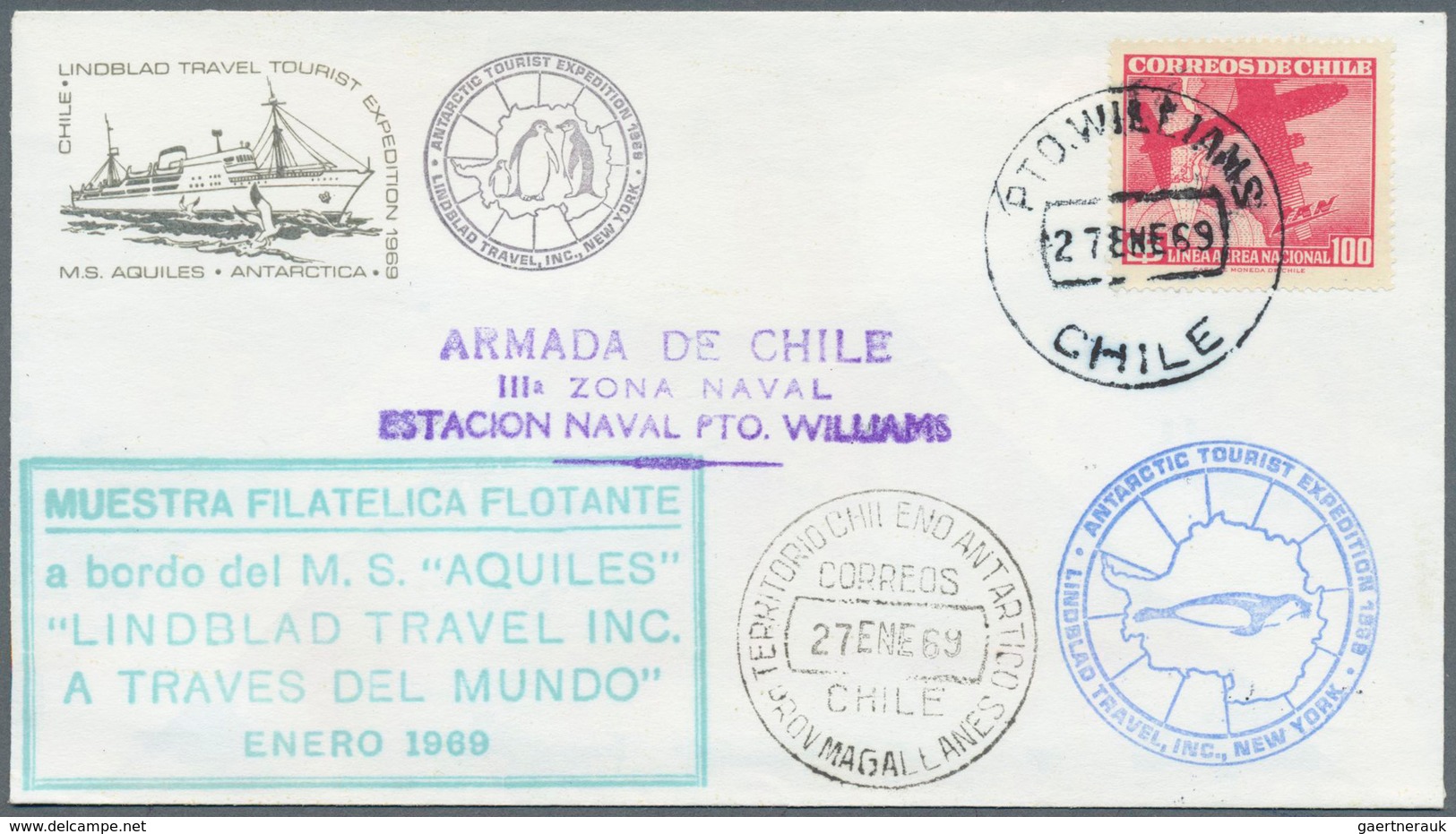 24948 Thematik: Antarktis / Antarctic: 1959/2008, CHILEAN ACTIVITIES, Collection Of Apprx. 400 Covers/card - Autres & Non Classés