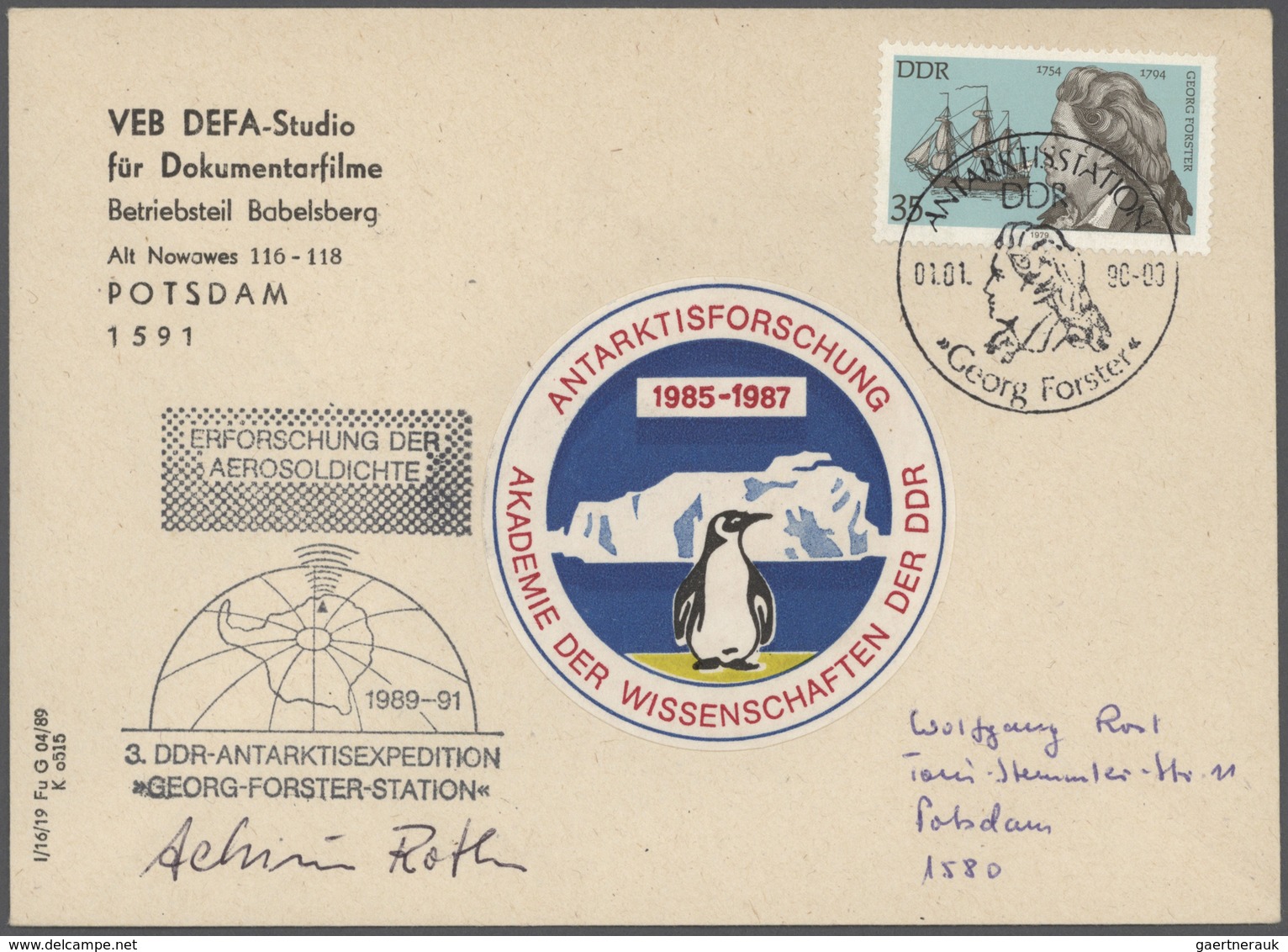 24951 Thematik: Antarktis / Antarctic: 1969/1991, EAST GERMAN ANTARCTIC RESEARCH (incl. A Few Arctic), Acc - Autres & Non Classés