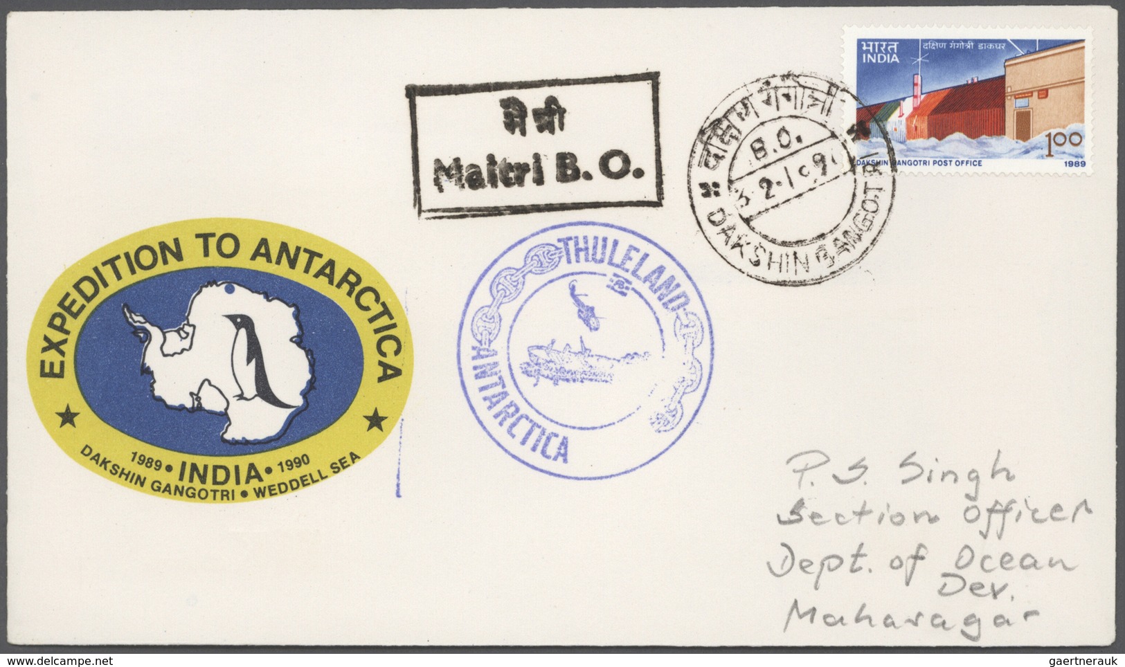 24955 Thematik: Antarktis / antarctic: 1983/2009, INDIAN ANTARCTIC RESEARCH, assortment of apprx. 100 cove