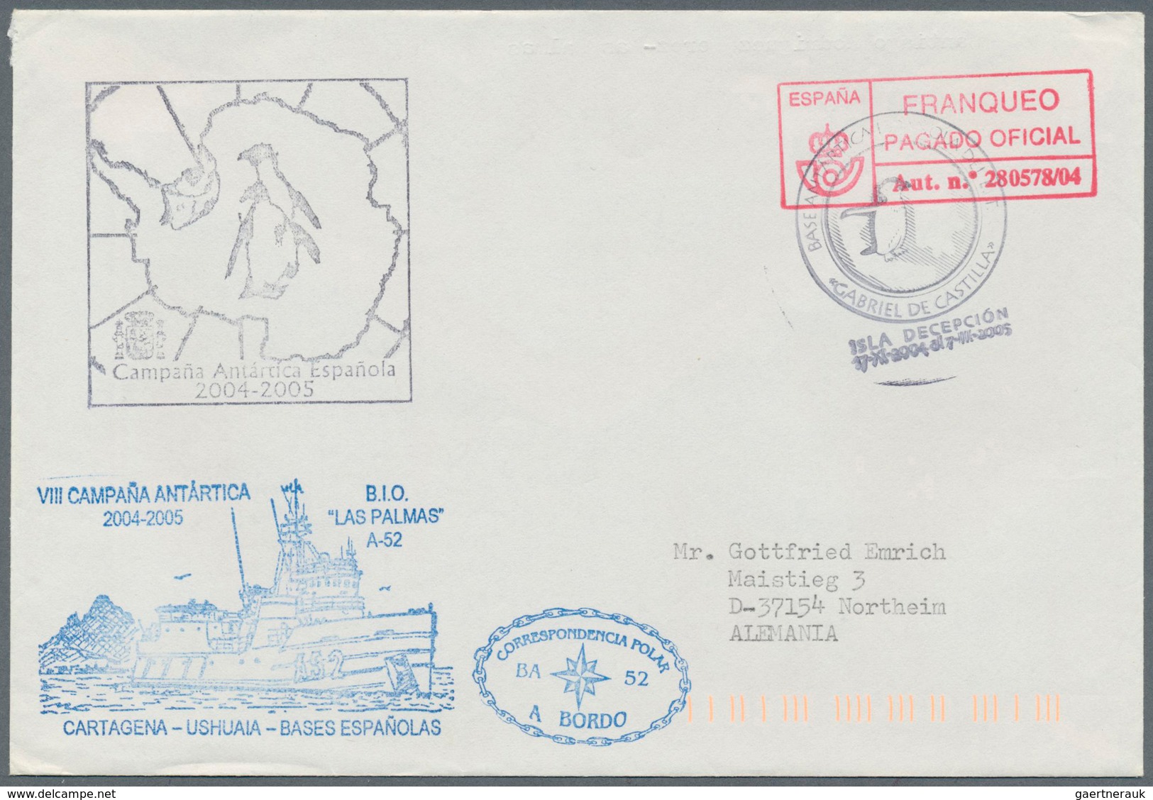 24957 Thematik: Antarktis / Antarctic: 1986/2009, SPANISH ANTARCTIC RESEARCH, Collection Of Apprx. 150 Cov - Autres & Non Classés