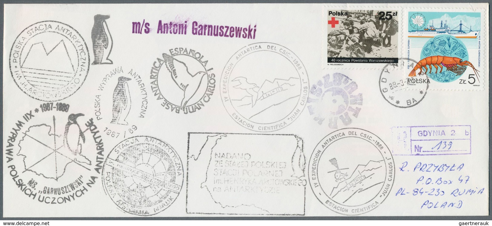 24957 Thematik: Antarktis / Antarctic: 1986/2009, SPANISH ANTARCTIC RESEARCH, Collection Of Apprx. 150 Cov - Autres & Non Classés