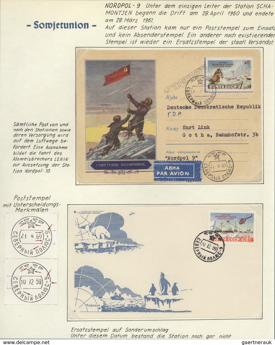 24966 Thematik: Arktis / arctic: 1956/1991, SOVIET ACTIVITIES, comprehensive collection of apprx. 500/600