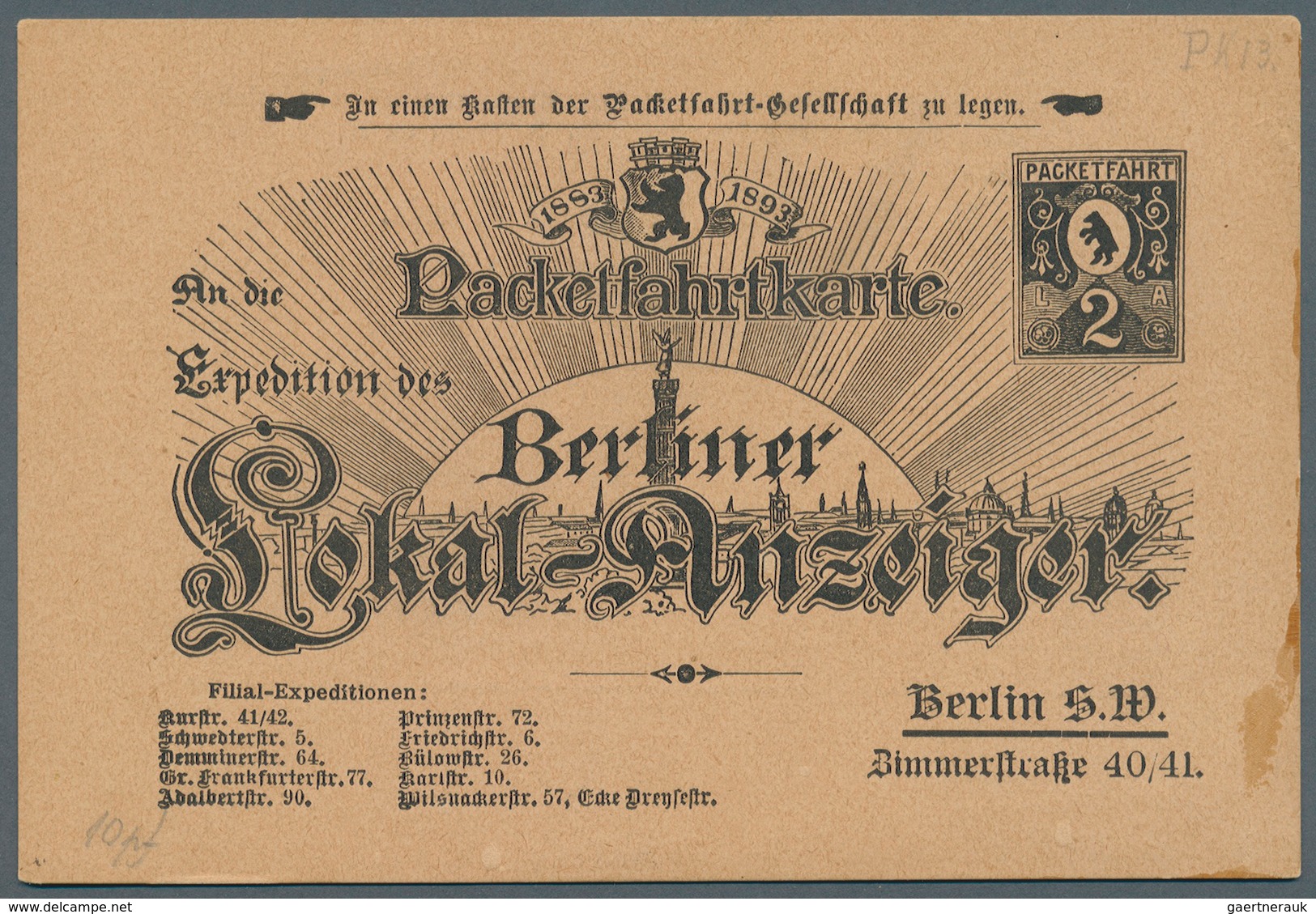 25012 Thematik: Druck-Zeitung / Printing-newspaper: Ab 1890, Sammlung Von 48 Ganzsachen Von Diversen BERLI - Non Classés