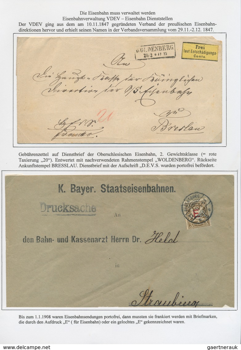 25014 Thematik: Eisenbahn / railway: 1856 up to now (approx.), Germany/Europe/Overseas. Extensive mixed lo
