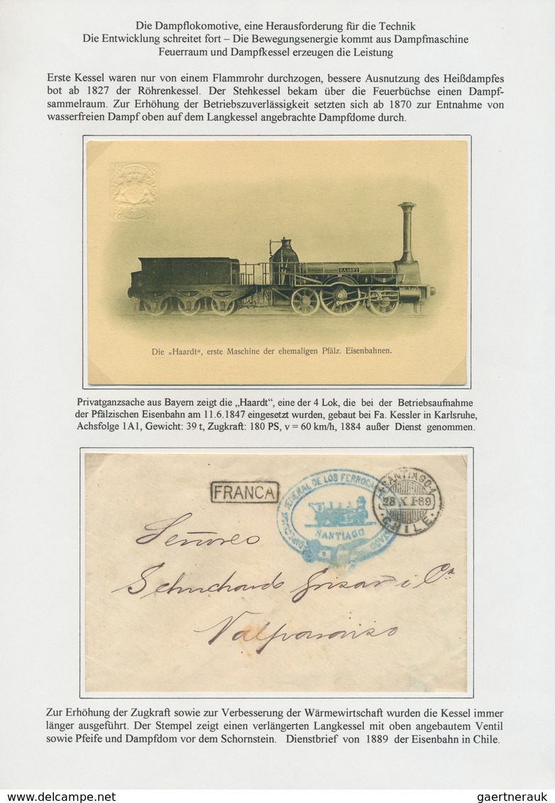 25014 Thematik: Eisenbahn / railway: 1856 up to now (approx.), Germany/Europe/Overseas. Extensive mixed lo