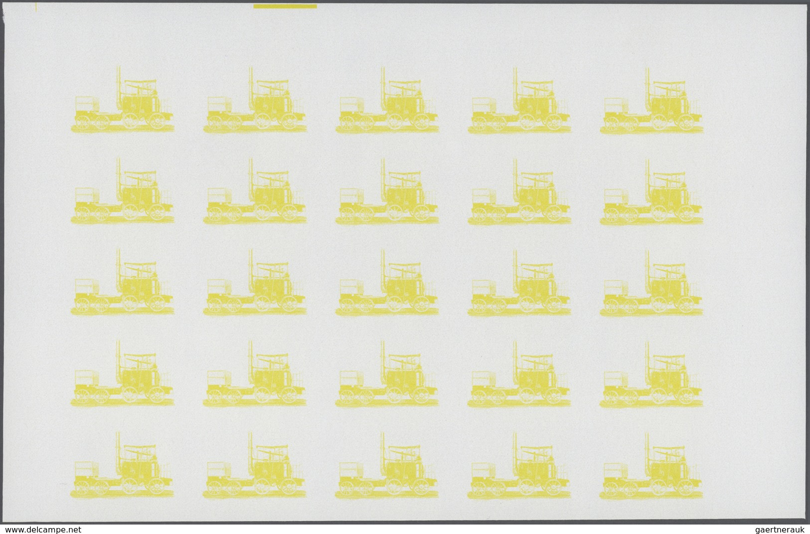 25022 Thematik: Eisenbahn / railway: 1980, Zaire. Progressive proofs set of sheets for the complete issue